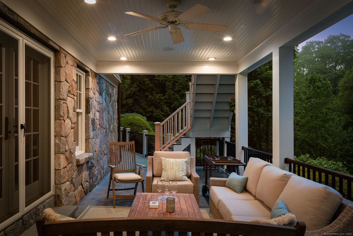 Interior, Living room, Recessed Lighting, Stone Walls