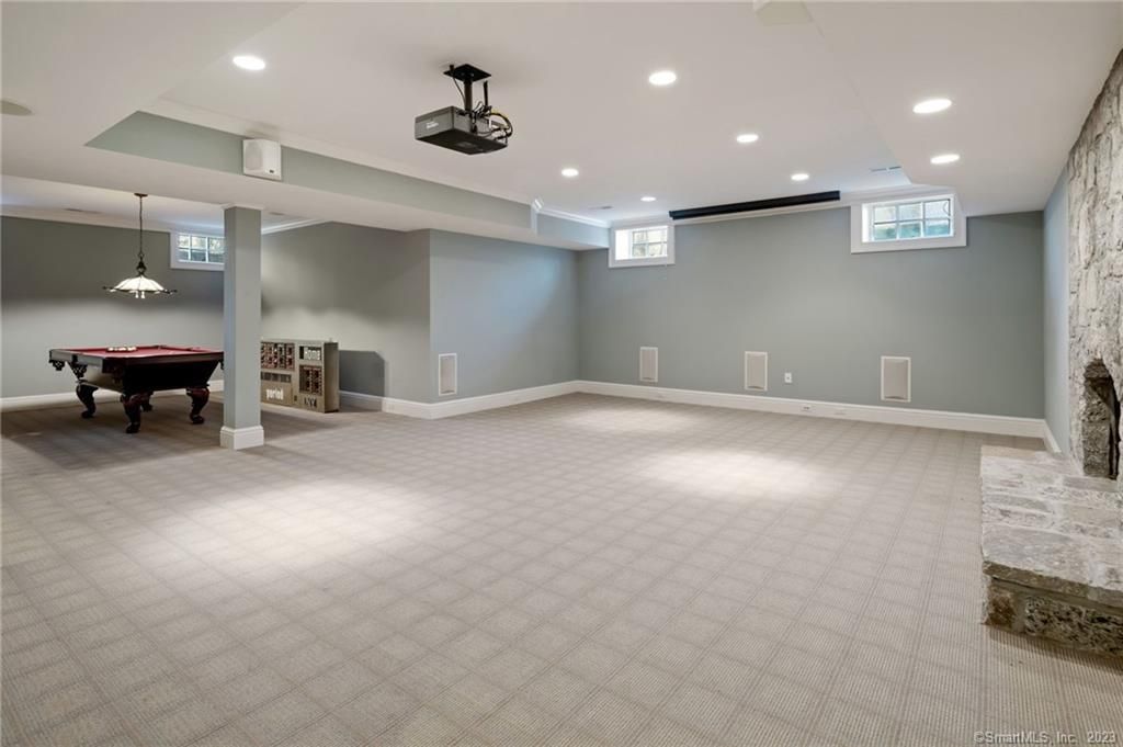 Billiard Table, Game Room, Interior, Pendant Lights, Recessed Lighting