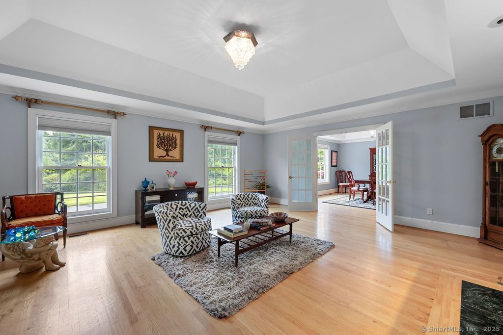 Chandelier, Interior, Living room, Wood Texture Flooring