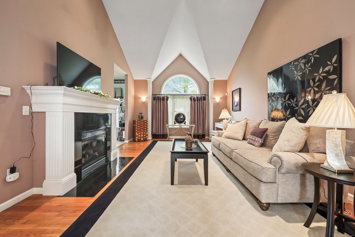Fireplace, Interior, Living room, Wood Texture Flooring