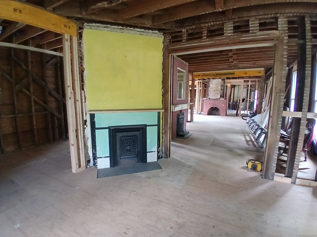 Fireplace, Interior, Wooden Beams