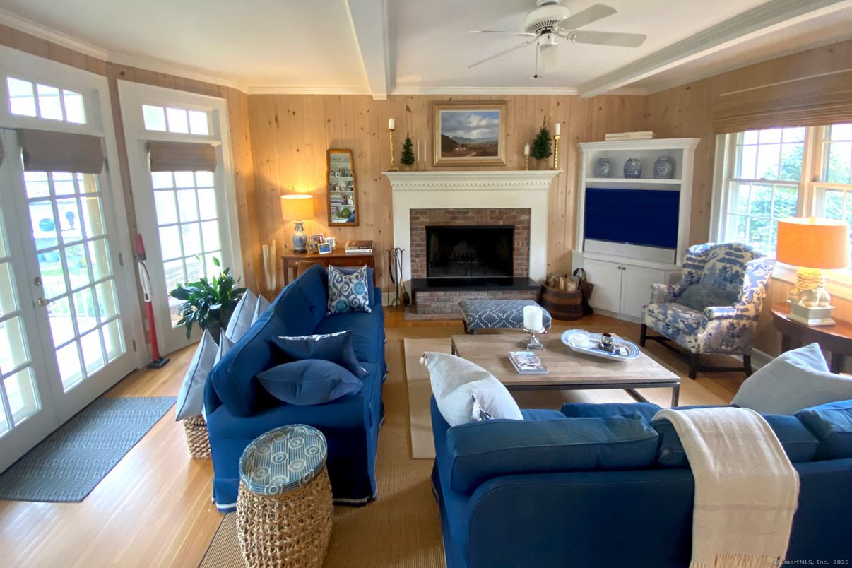 Fireplace, Interior, Living room, Wood Texture Flooring, Wooden Walls