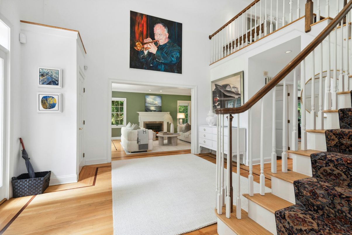 Fireplace, Interior, Recessed Lighting, Wood Texture Flooring