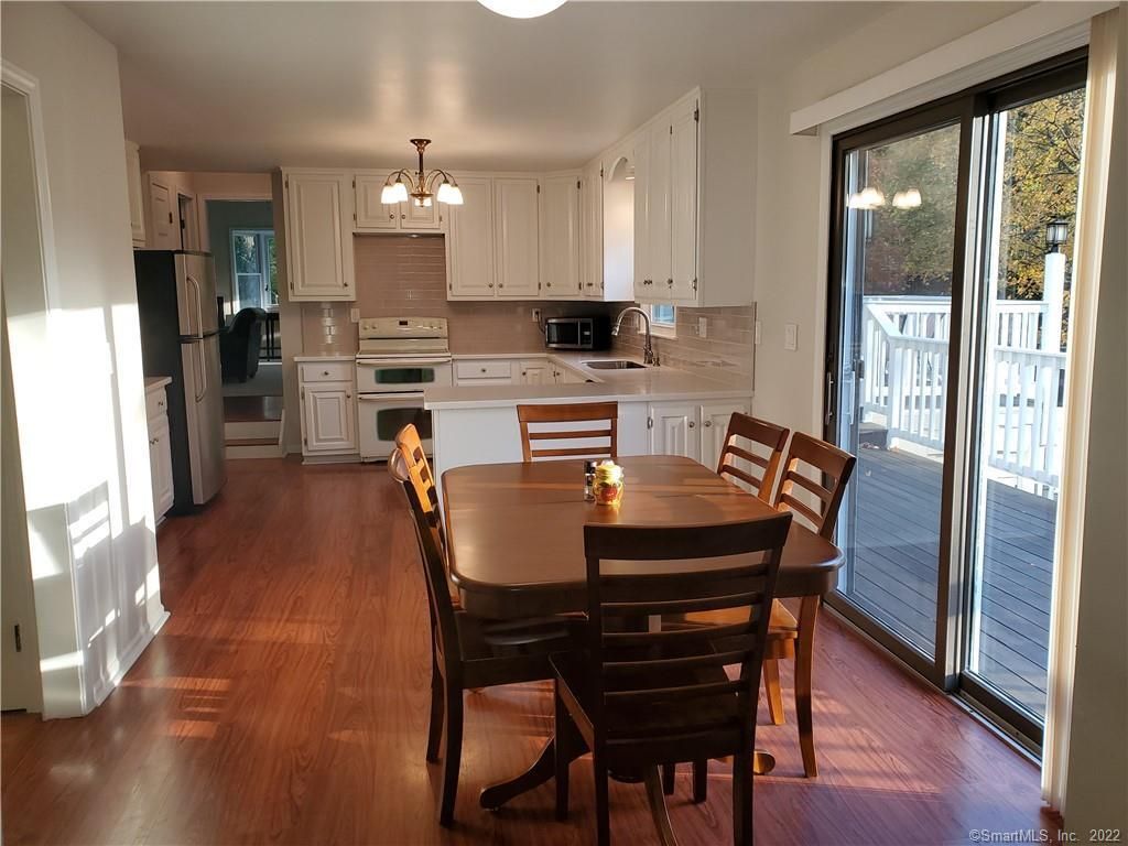 Dining room, Interior, Kitchen, Pendant Lights, Wood Texture Flooring