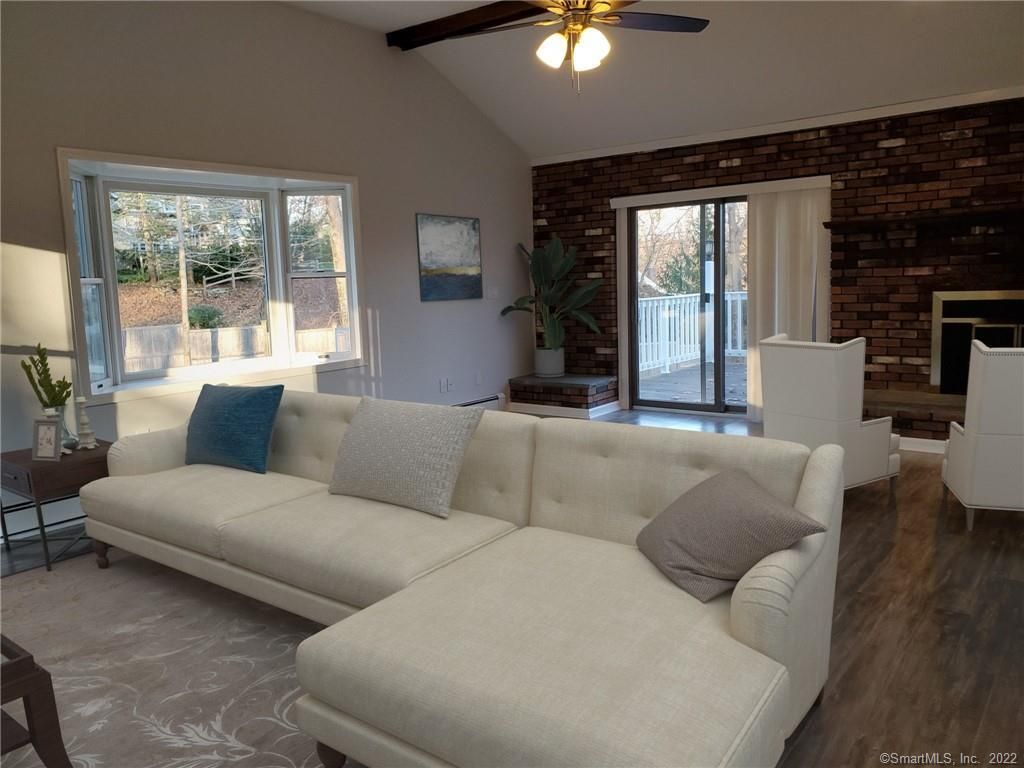 Interior, Living room, Stone Walls, Wooden Beams, Wood Texture Flooring