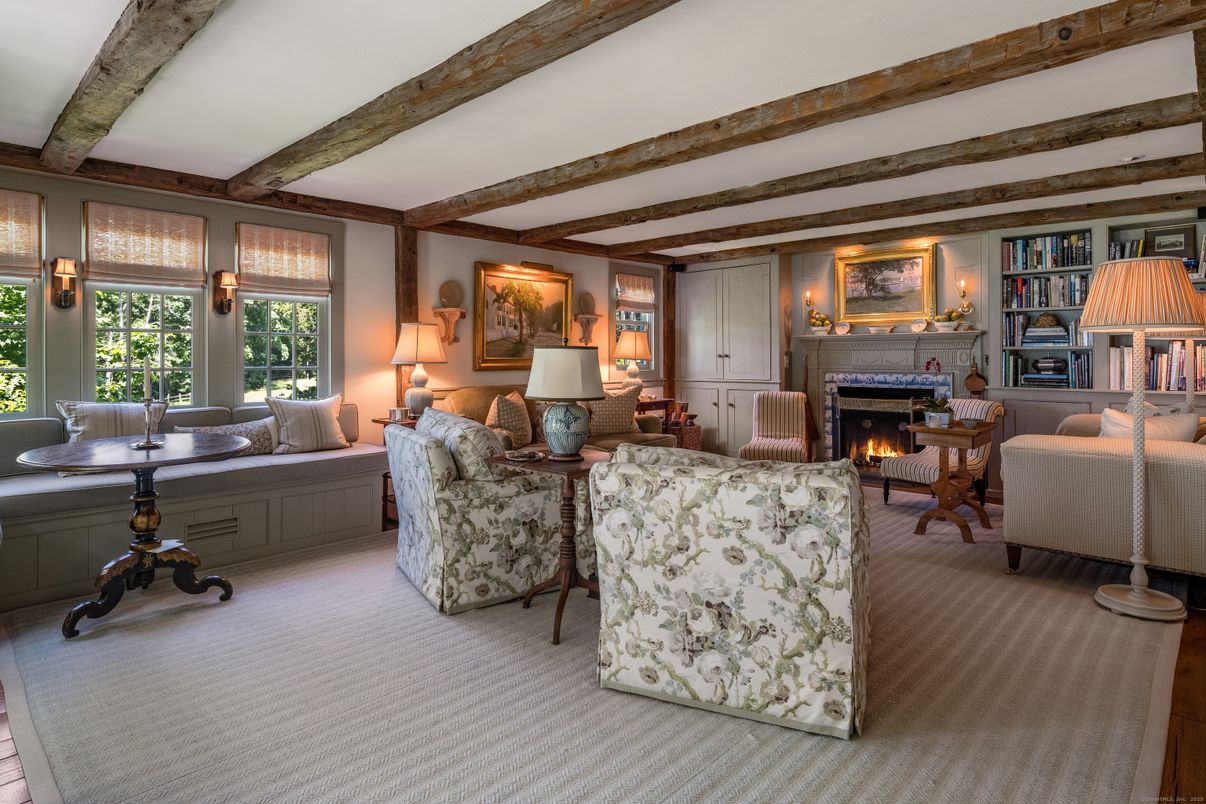 Fireplace, Interior, Living room, Wooden Beams