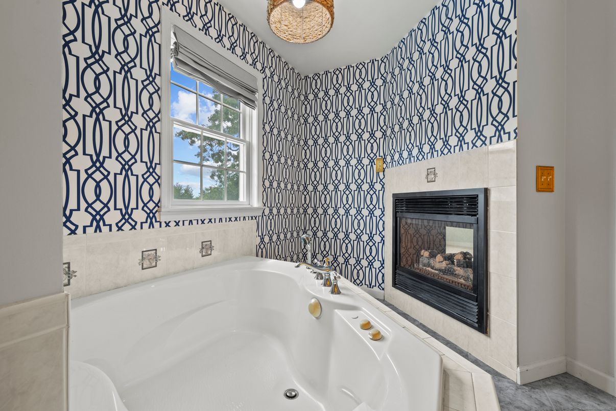 Bathroom, Fireplace, Interior