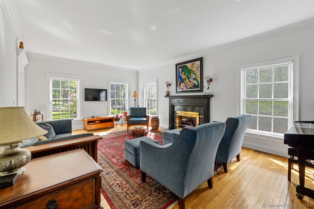 Fireplace, Interior, Living room, Piano, Wood Texture Flooring