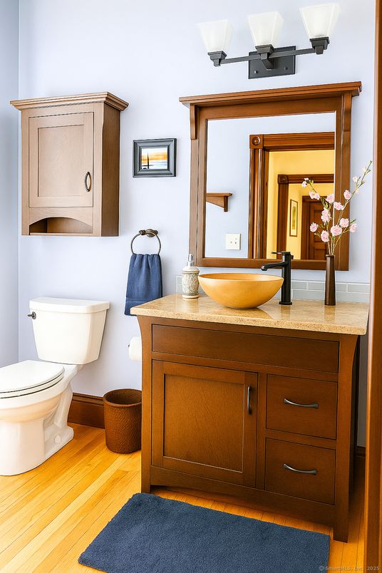 Bathroom, Interior, Wood Texture Flooring
