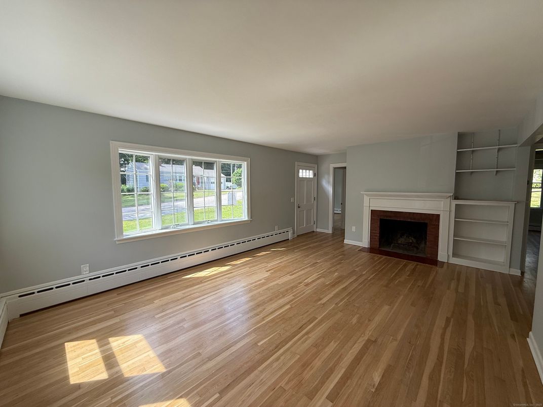 Empty room, Fireplace, Interior, Wood Texture Flooring