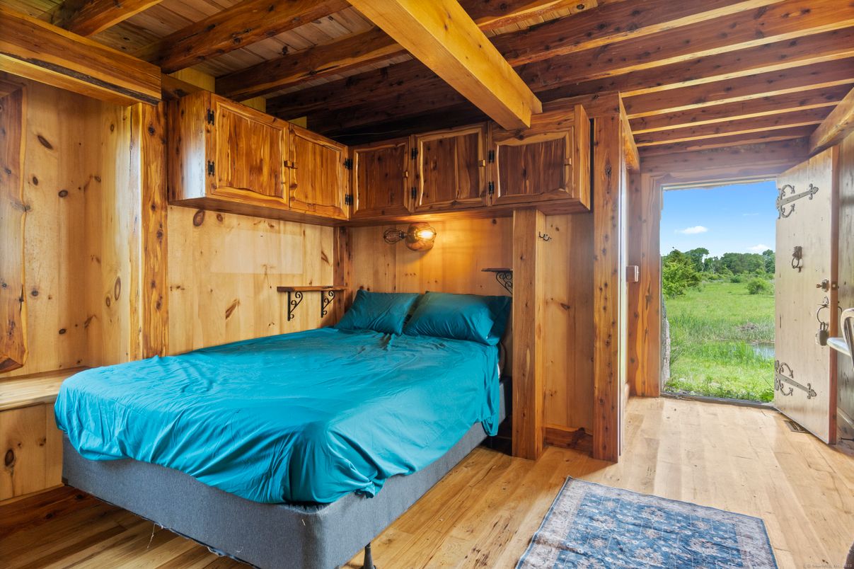 Bedroom, Interior, Wooden Beams, Wooden Ceilings, Wood Texture Flooring, Wooden Walls