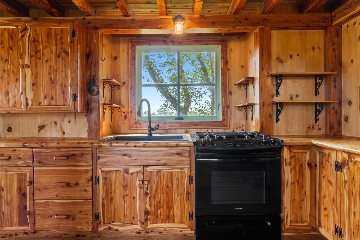 Interior, Kitchen, Wooden Ceilings, Wooden Walls