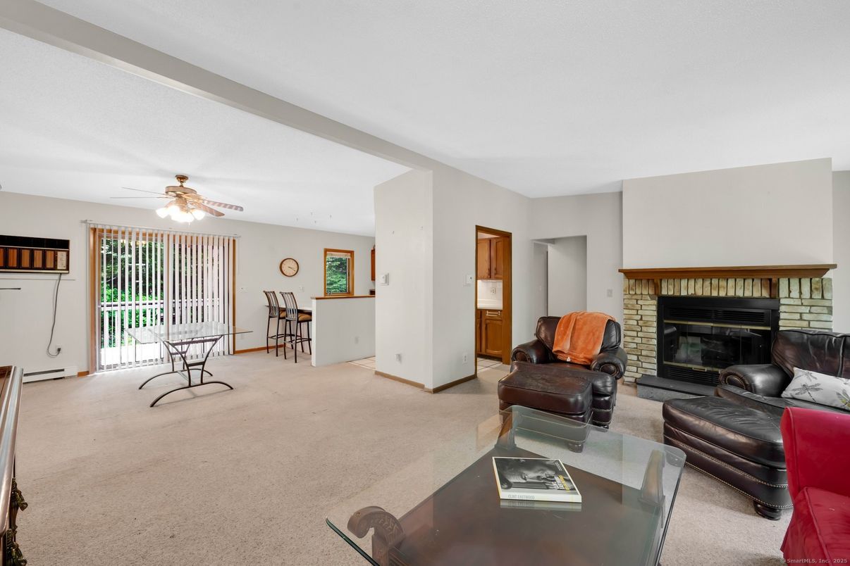 Dining room, Fireplace, Interior, Living room