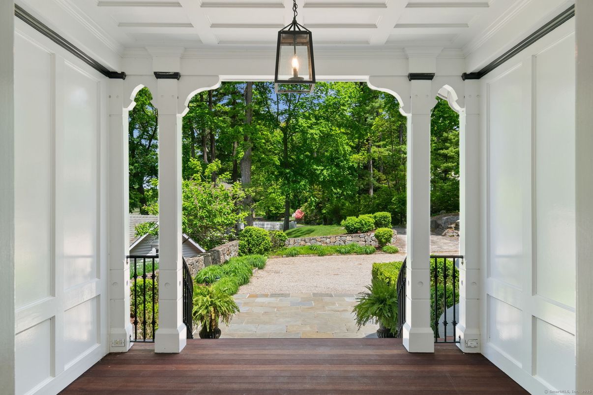 Exterior, Pendant Lights, Wood Texture Flooring