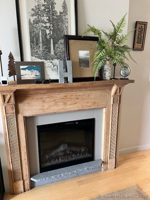 Fireplace, Interior, Wood Texture Flooring