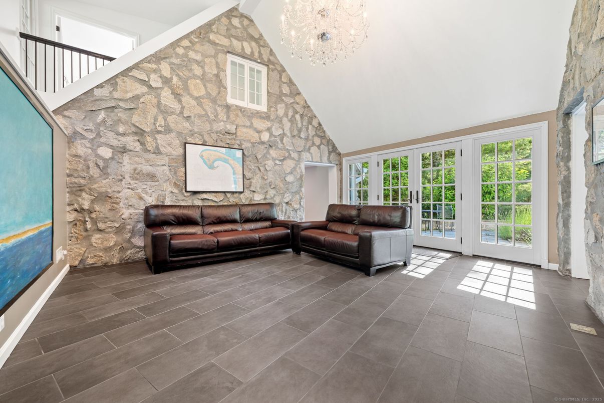 Chandelier, Interior, Stone Walls