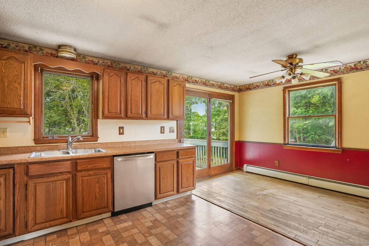 Interior, Kitchen, Wood Texture Flooring