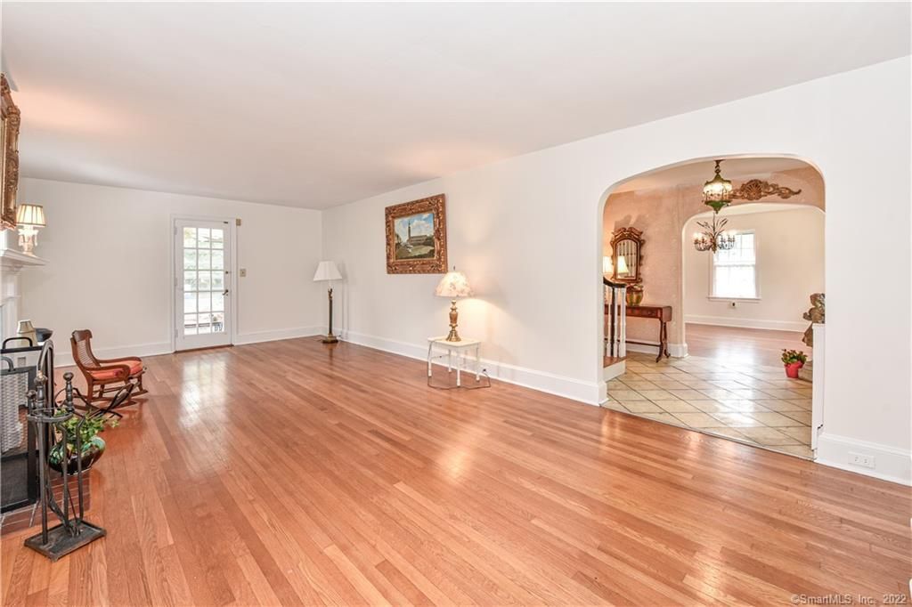 Chandelier, Empty room, Fireplace, Interior, Wood Texture Flooring