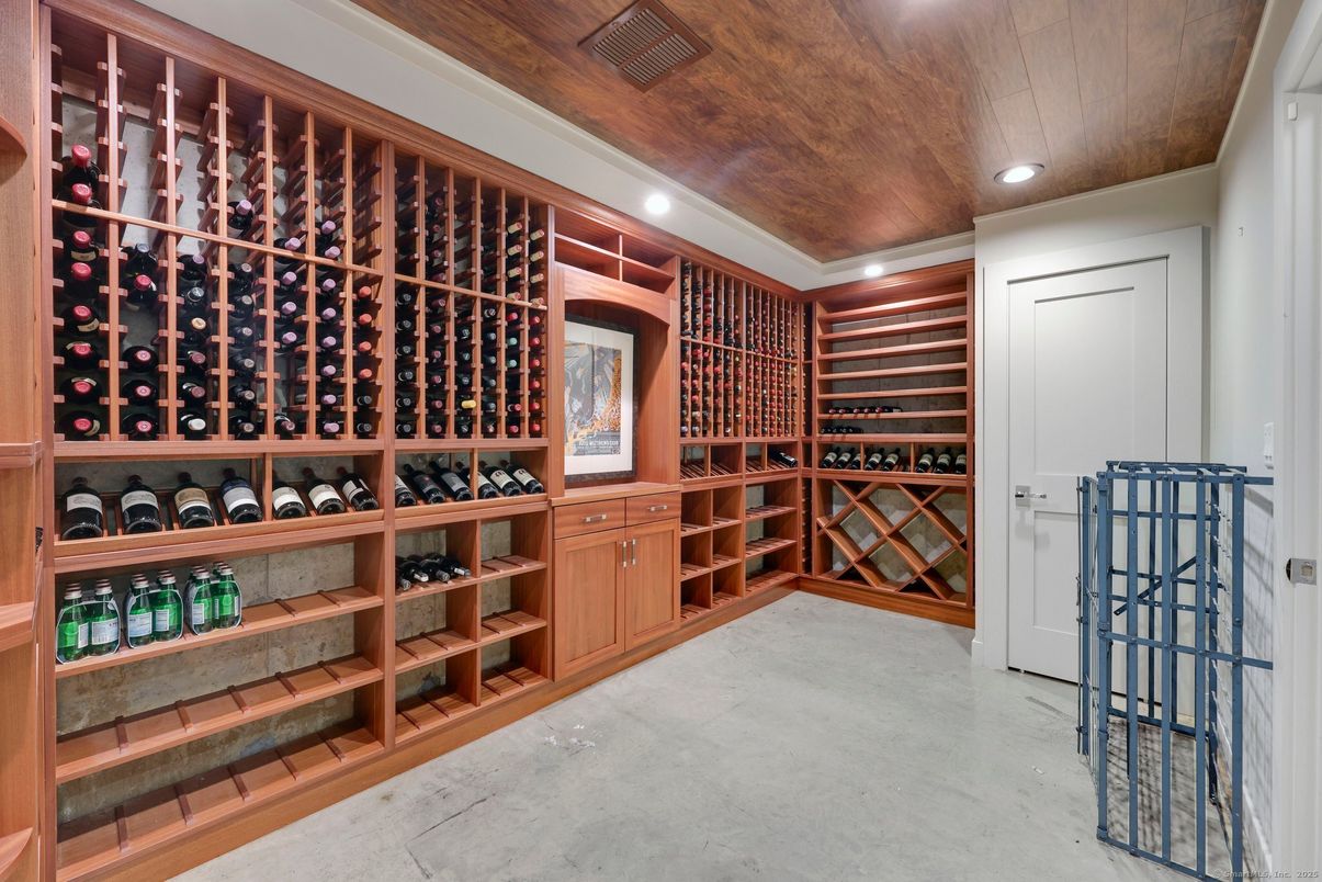 Interior, Recessed Lighting, Wine Storage, Wooden Ceilings
