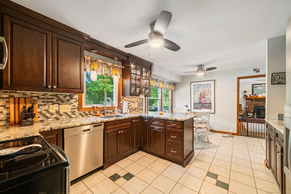 Dining room, Fireplace, Interior, Kitchen