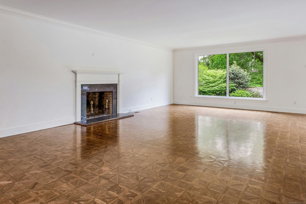 Empty room, Fireplace, Interior, Wood Texture Flooring
