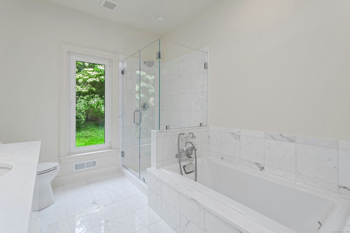 Bathroom, Glass Shower, Interior, Marble, Marble Walls