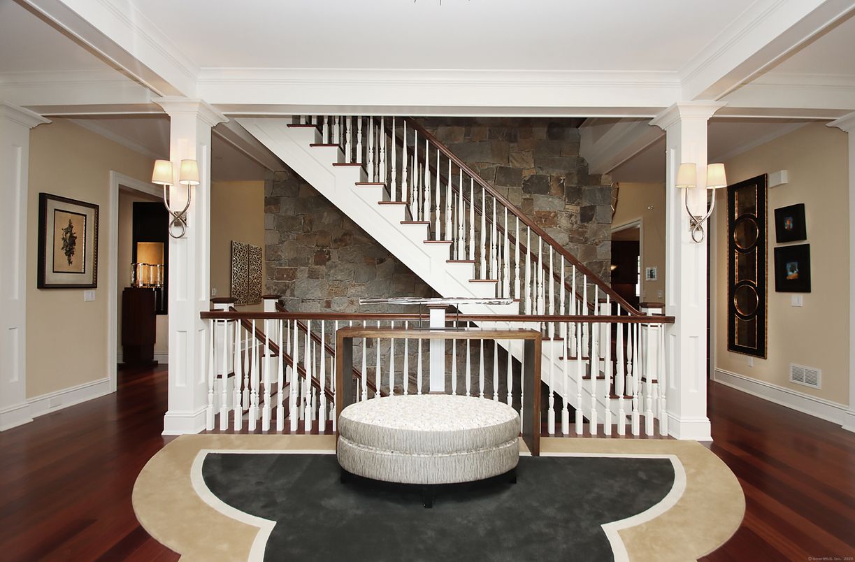 Interior, Stone Walls, Wood Texture Flooring