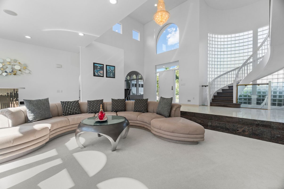 Chandelier, Interior, Living room, Recessed Lighting