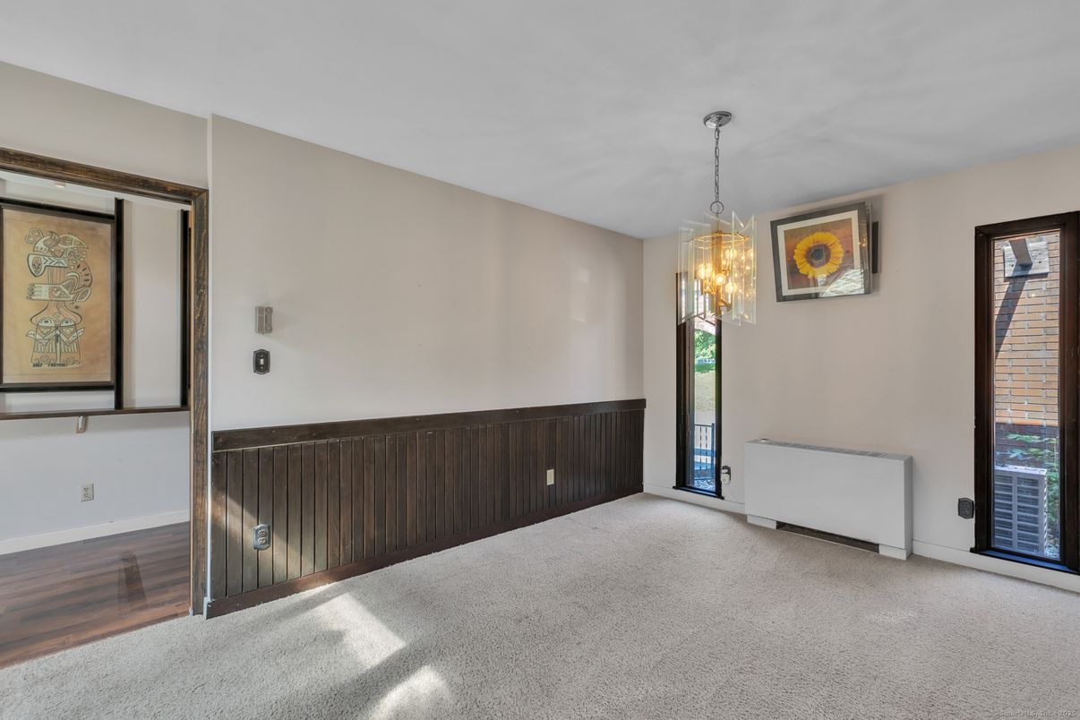 Chandelier, Empty room, Interior, Wood Texture Flooring