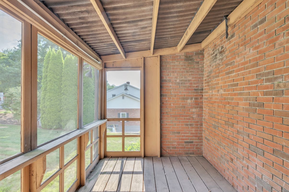 Empty room, Interior, Stone Walls, Wood Texture Flooring