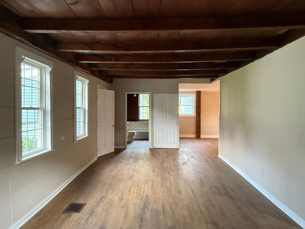 Empty room, Interior, Wooden Beams, Wooden Ceilings, Wood Texture Flooring