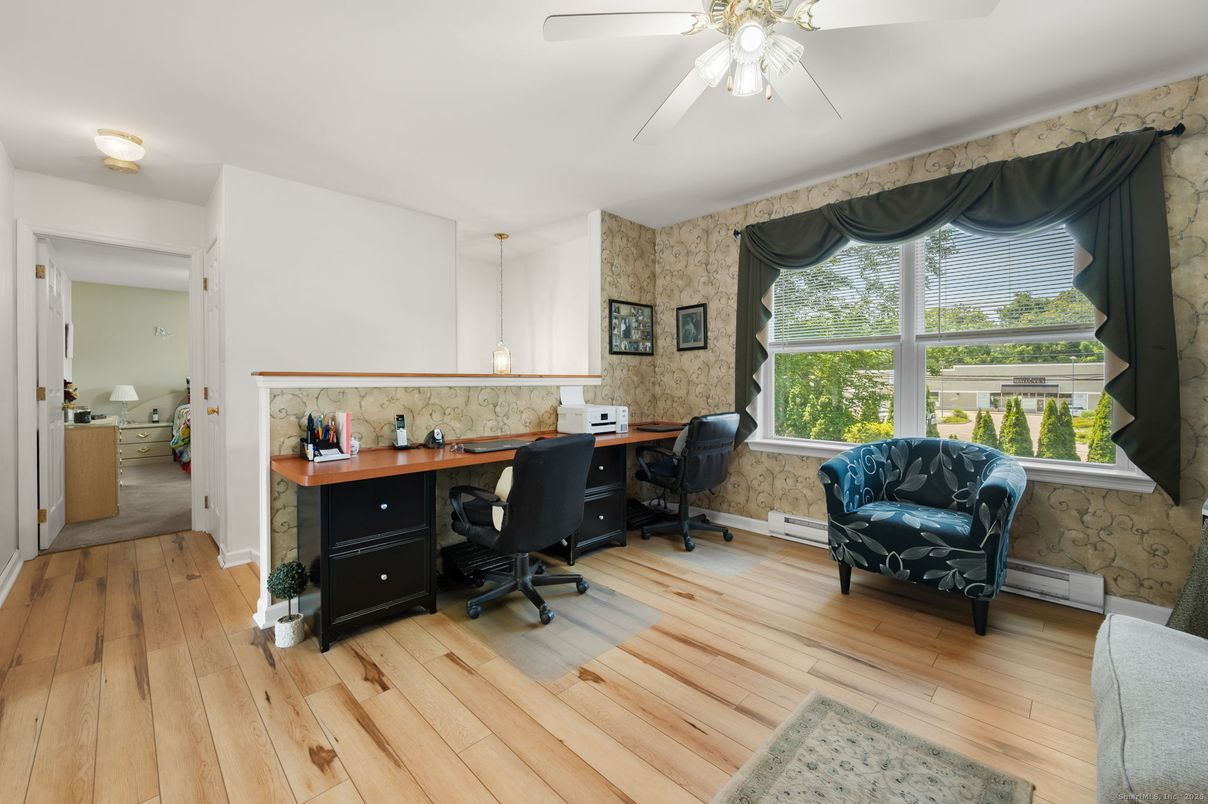Home Office, Interior, Wood Texture Flooring
