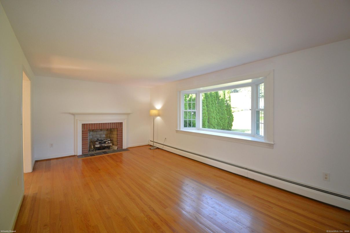 Empty room, Fireplace, Interior, Wood Texture Flooring