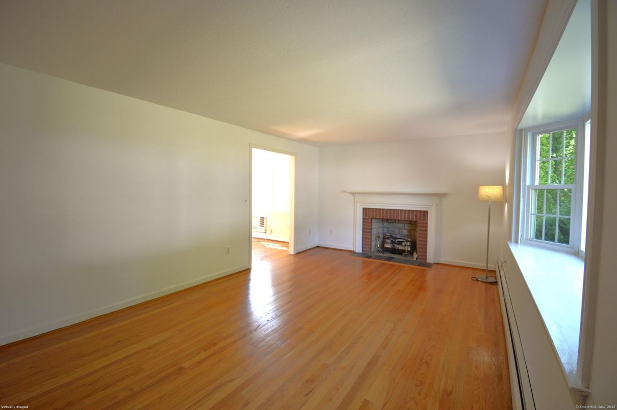 Empty room, Fireplace, Interior, Wood Texture Flooring