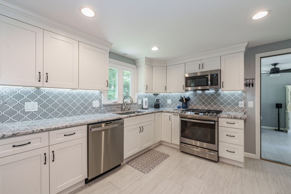 Interior, Kitchen, Recessed Lighting, Stainless Steel Appliances
