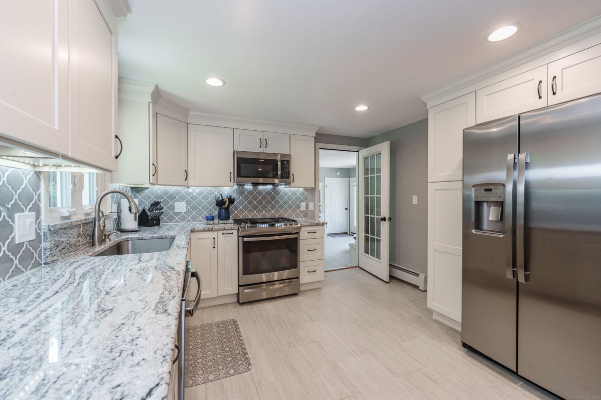 Interior, Kitchen, Recessed Lighting, Stainless Steel Appliances