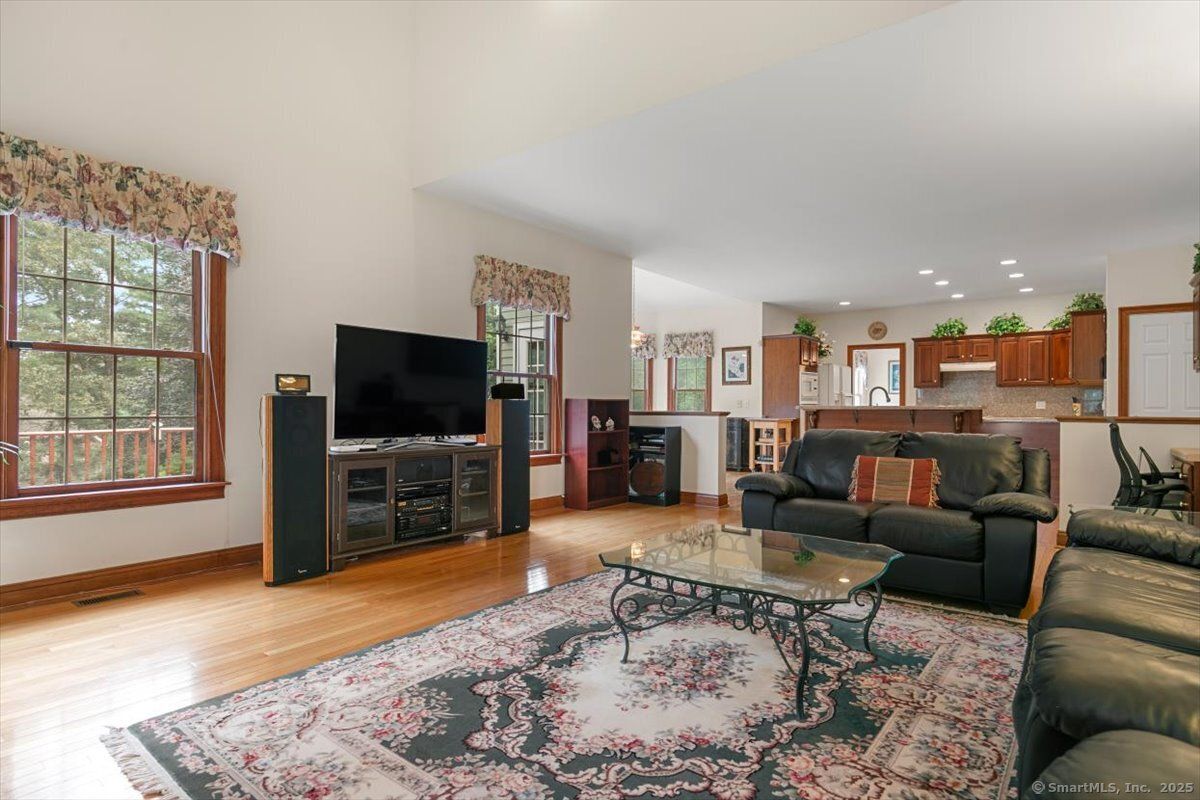 Interior, Kitchen, Living room, Recessed Lighting, Wood Texture Flooring
