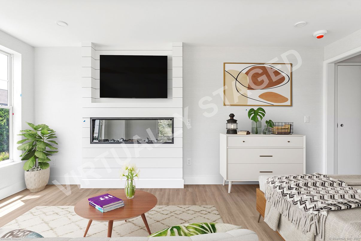 Fireplace, Interior, Wood Texture Flooring