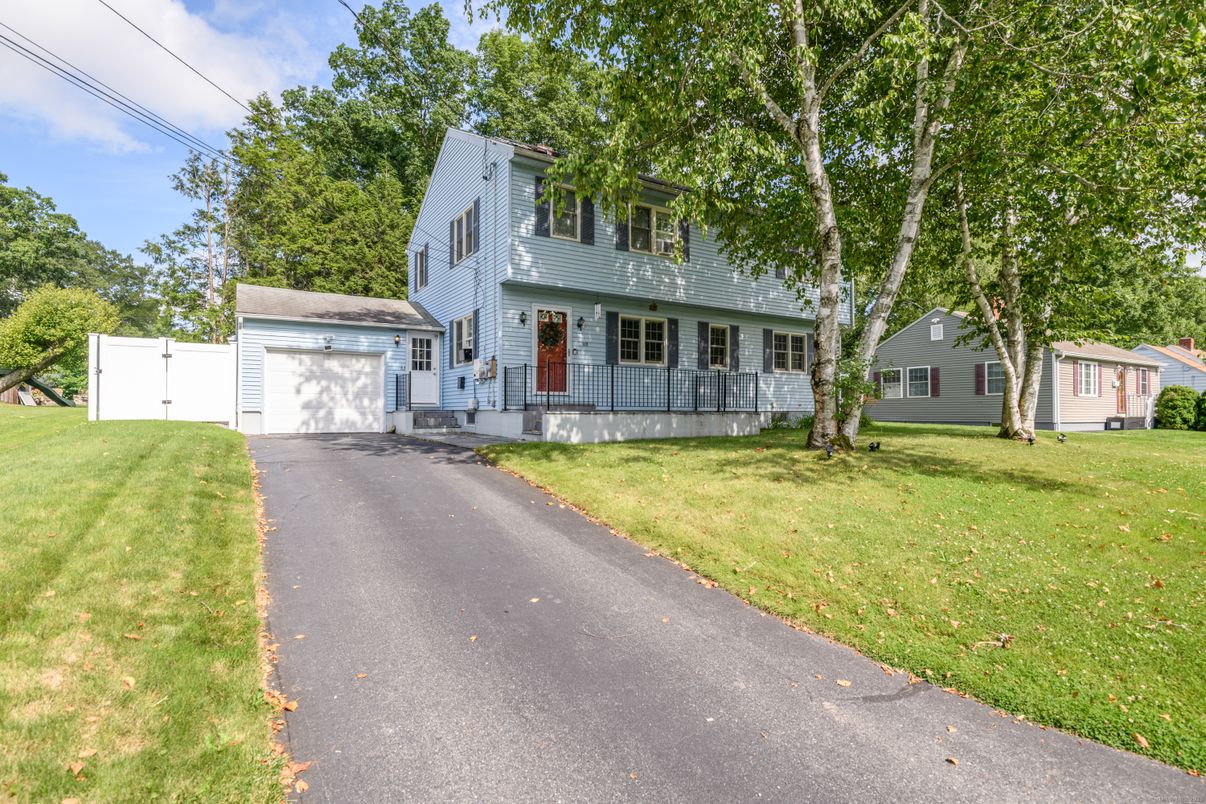 Attached, Backyard, Detached Garage, Exterior, Facade, Cape Cod