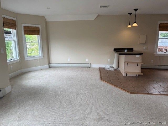 Empty room, Interior, Pendant Lights