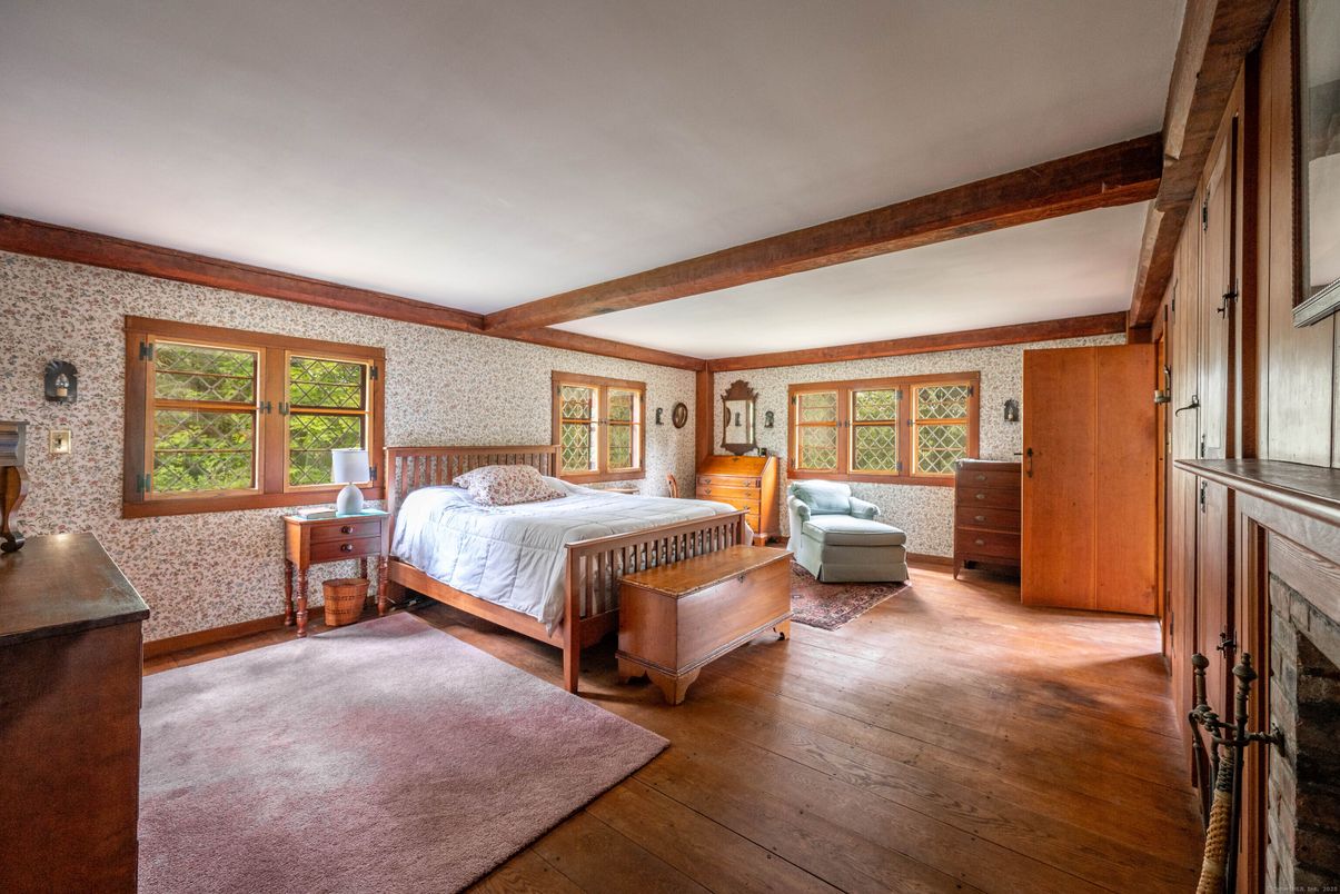Bedroom, Interior, Wooden Beams, Wood Texture Flooring