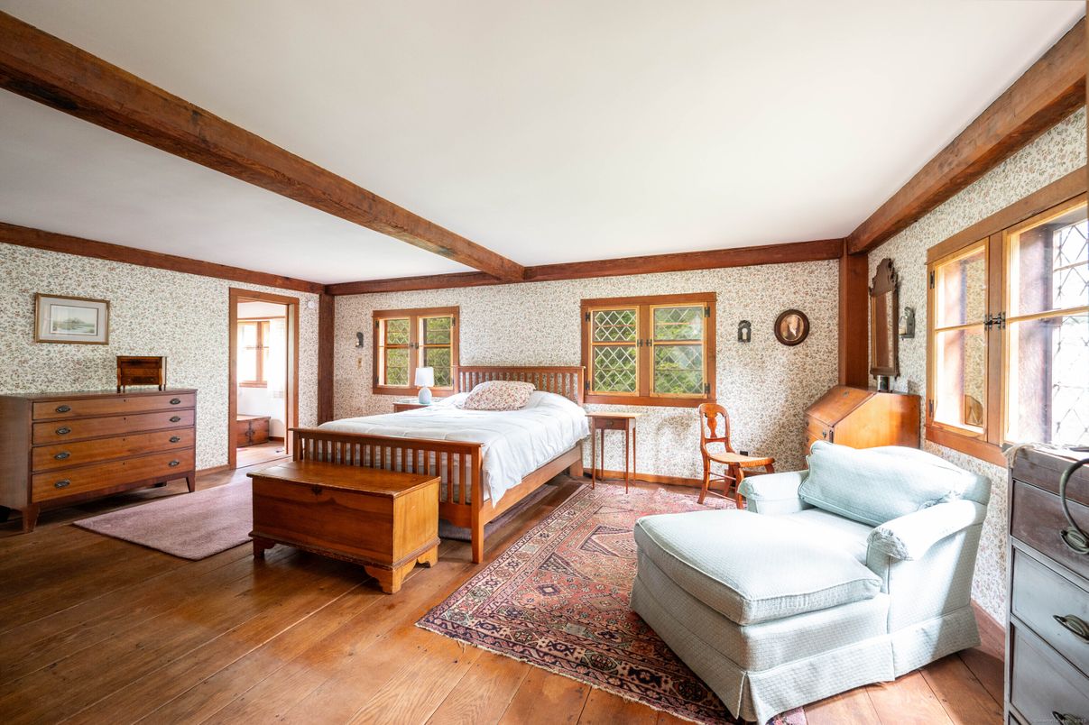 Bedroom, Interior, Wooden Beams, Wood Texture Flooring
