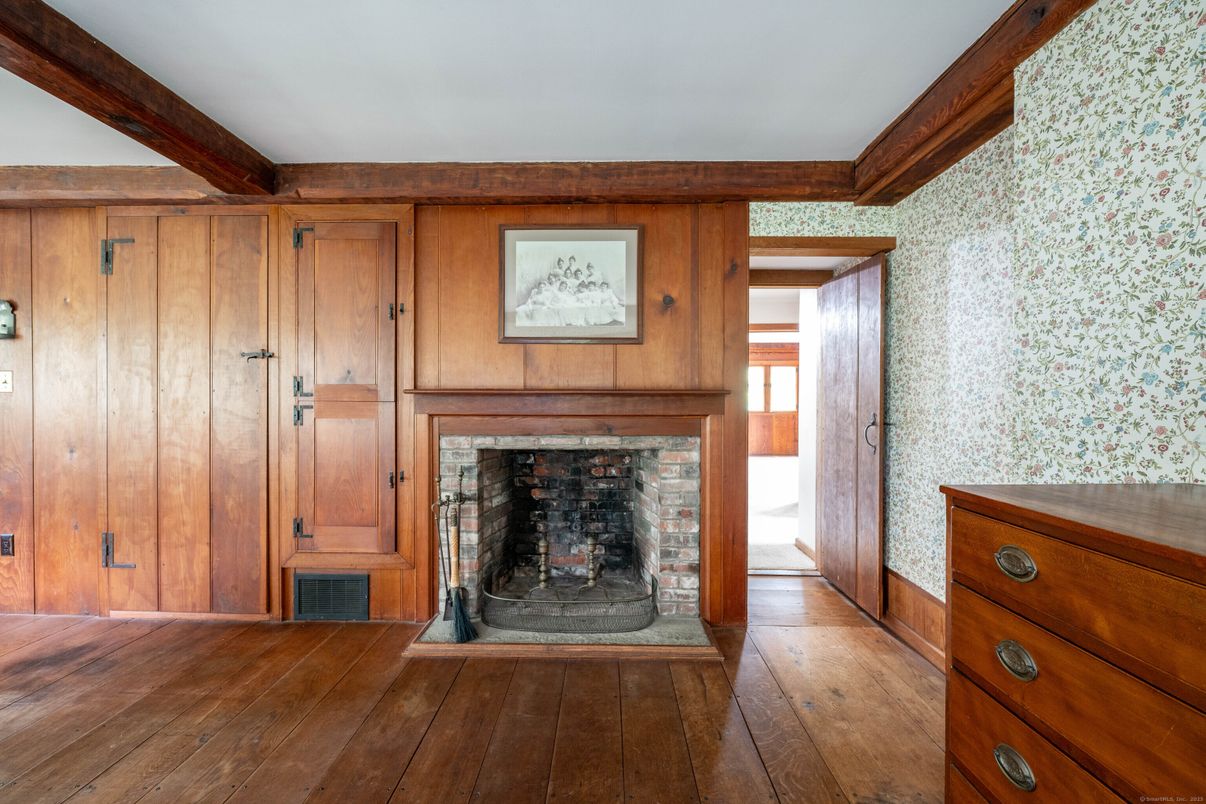 Fireplace, Interior, Wood Texture Flooring, Wooden Walls