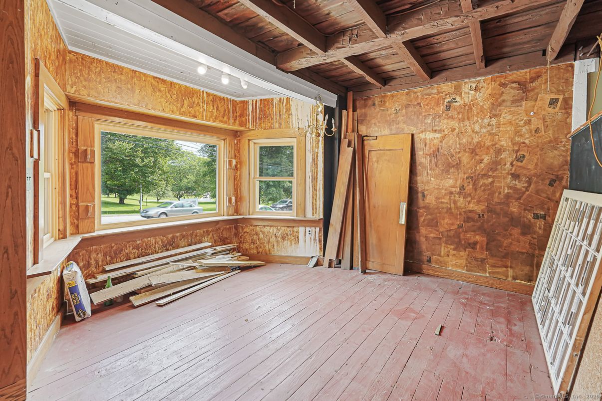Empty room, Interior, Wooden Beams, Wooden Ceilings, Wood Texture Flooring, Wooden Walls