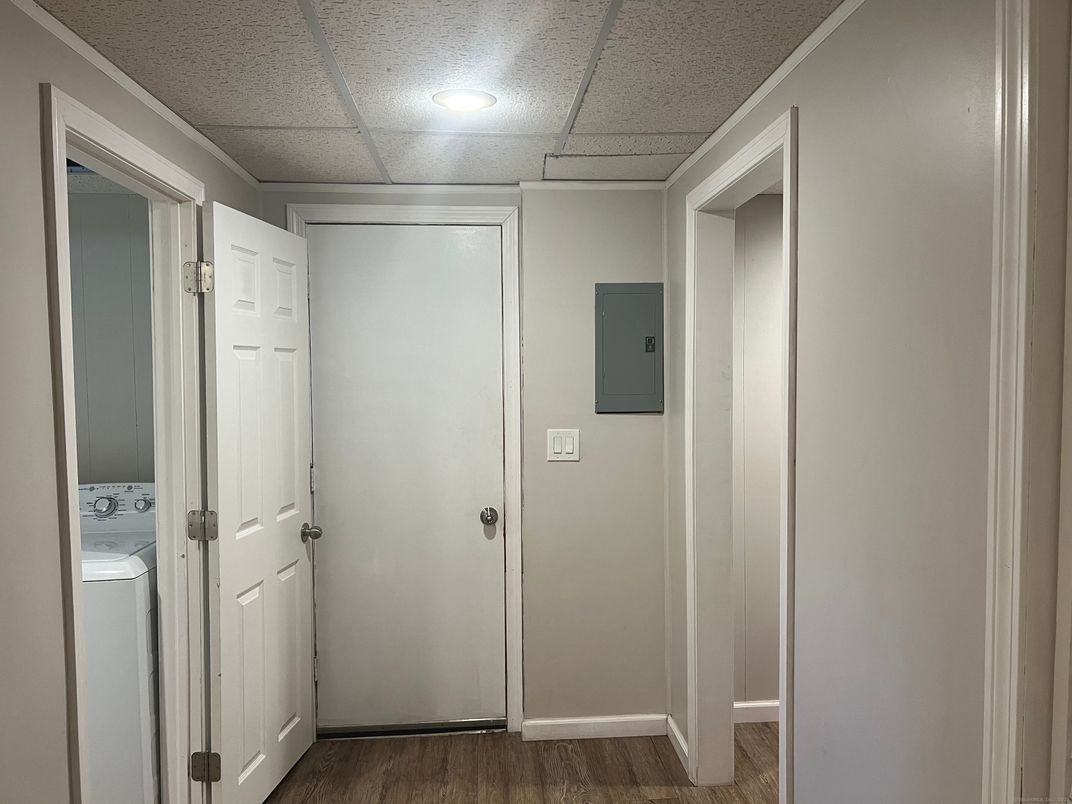 Interior, Washer, Wood Texture Flooring