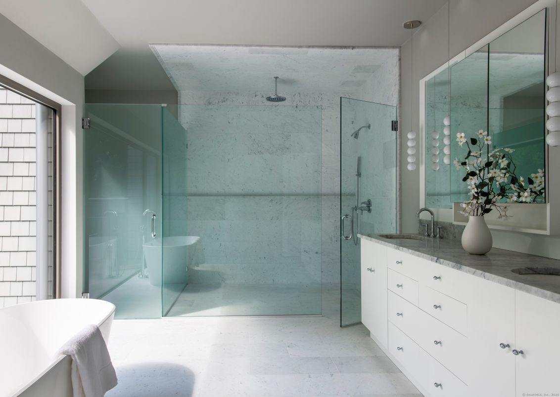Bathroom, Free Standing Baths, Glass Shower, Interior