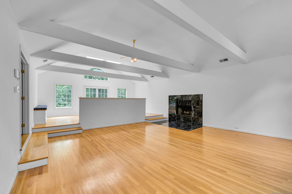 Empty room, Fireplace, Interior, Wood Texture Flooring