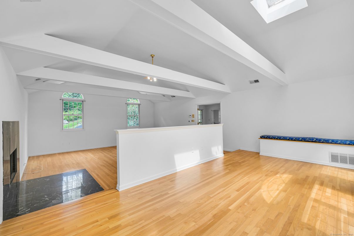 Empty room, Fireplace, Interior, Wood Texture Flooring