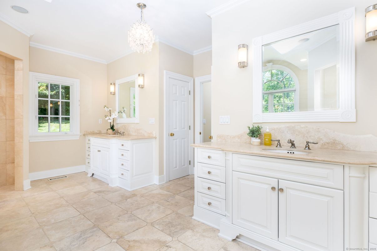 Bathroom, Chandelier, Interior, Recessed Lighting
