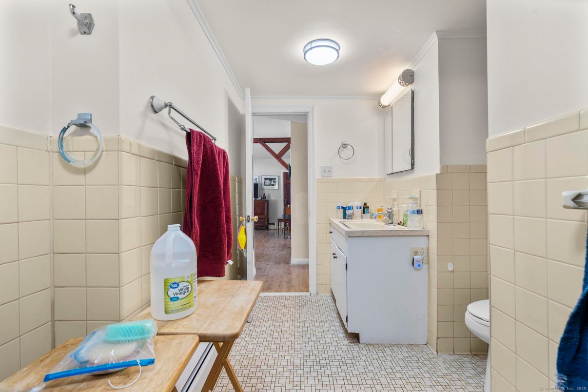 Bathroom, Interior, Wood Texture Flooring